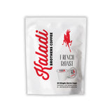 French Roast K-Cups 24-count pouch with red Kaladi script