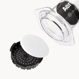 AeroPress filter cap with paper micro-filter