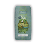 Big Wild Life blend coffee bag with illustrated Alaska mountain scene