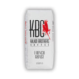 French Roast 1lb bag — white Kaladi Brothers Coffee bag with red goat logo
