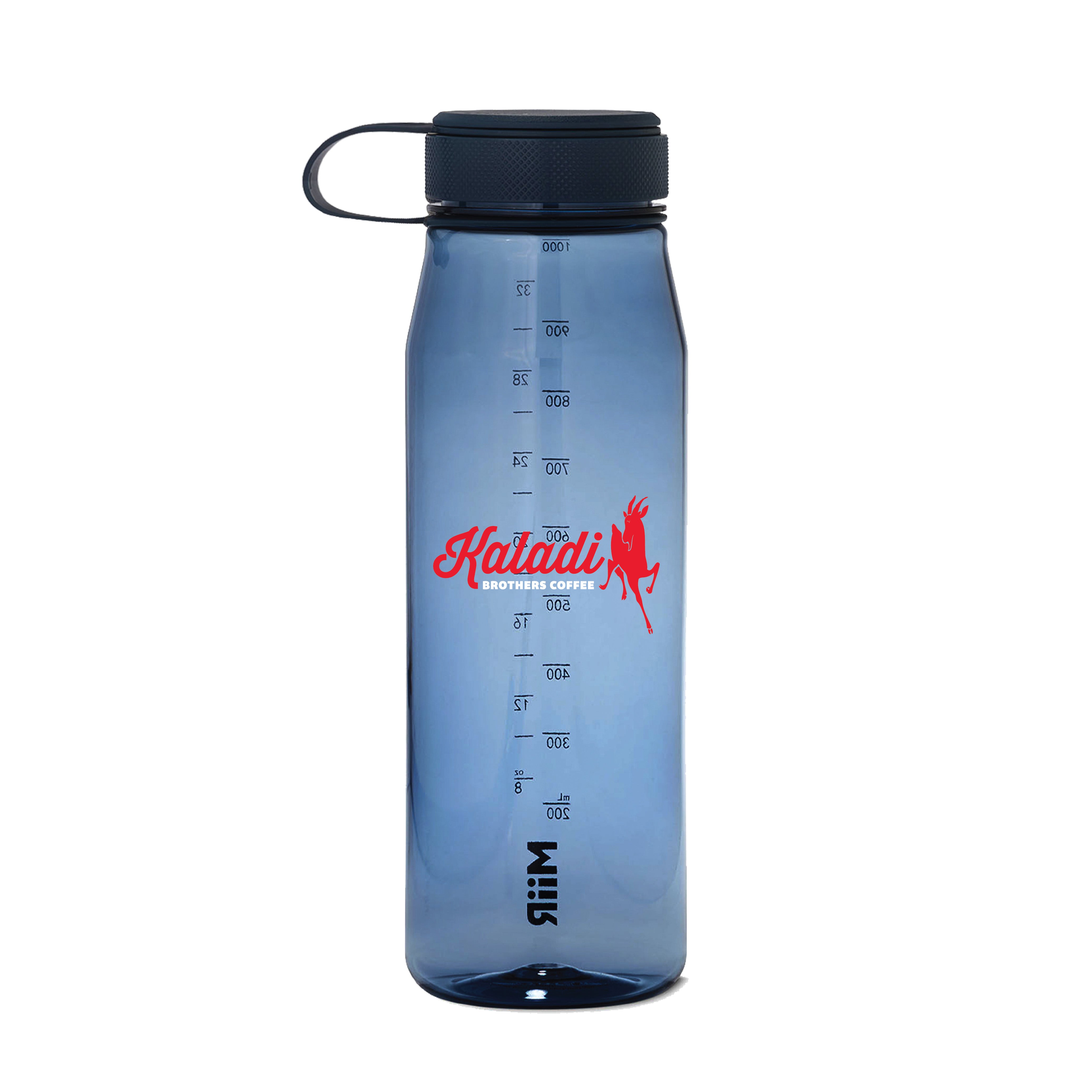 Navy MiiR 33oz Everywhere Bottle with red Kaladi script
