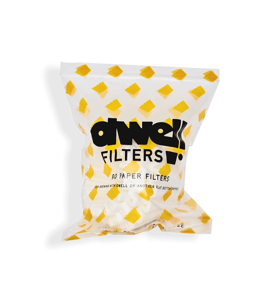 Dwell dripper filter pack in checkered pouch