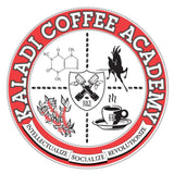 Kaladi Coffee Academy crest logo — Intellectualize, Socialize, Revolutionize