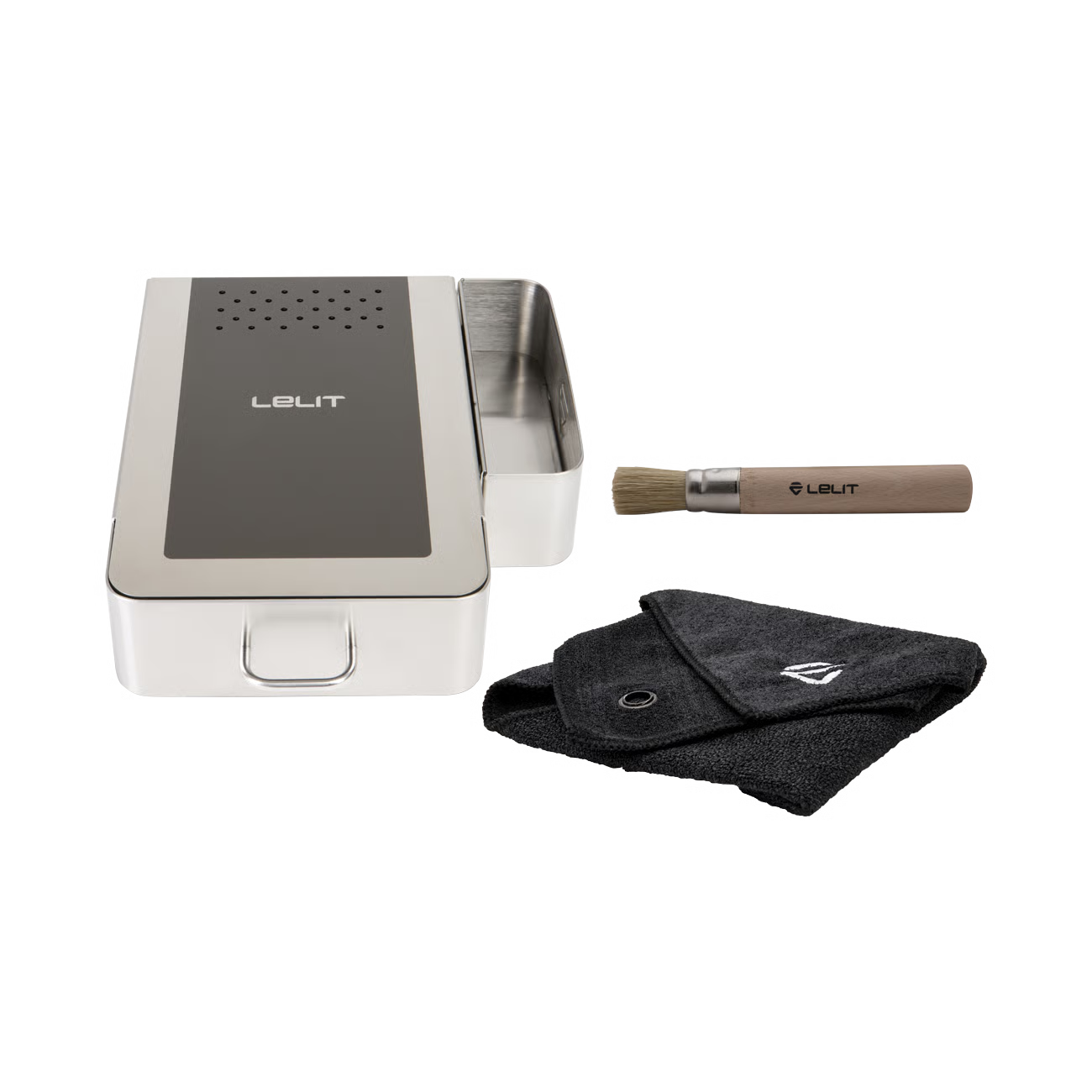 Lelit knock box drawer with brush and mat