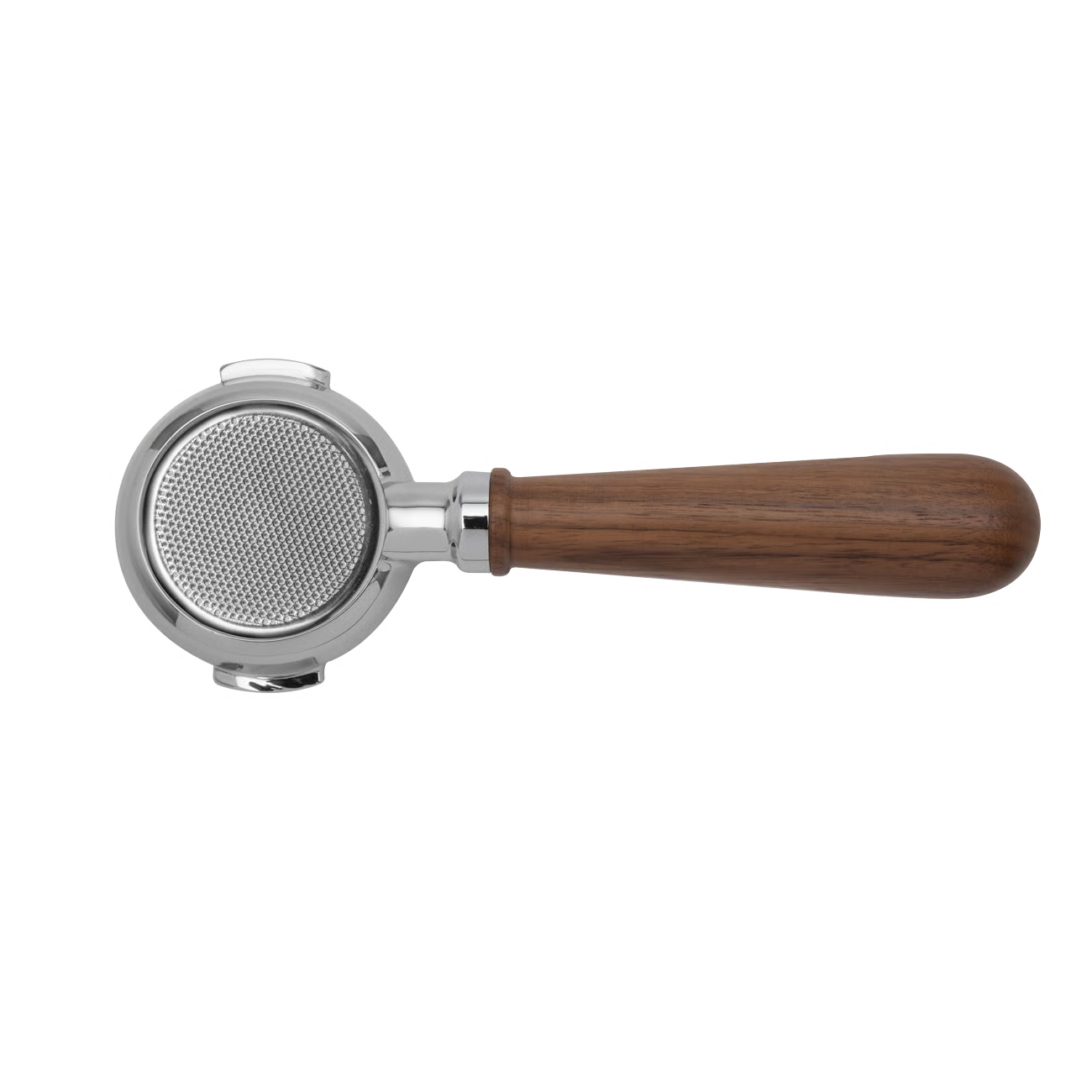 Lelit bottomless portafilter with wooden handle