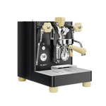 Lelit Bianca espresso machine in black with wood accents
