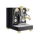 Lelit Bianca espresso machine in black with wood accents