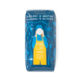 Mug Up Roast coffee bag with illustrated fisherman — Kaladi Brothers and Salmon Sisters collaboration