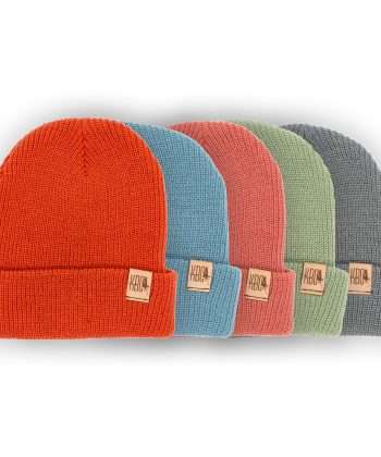 Kaladi Brothers Coffee A set of five Beanie hats in different colors.